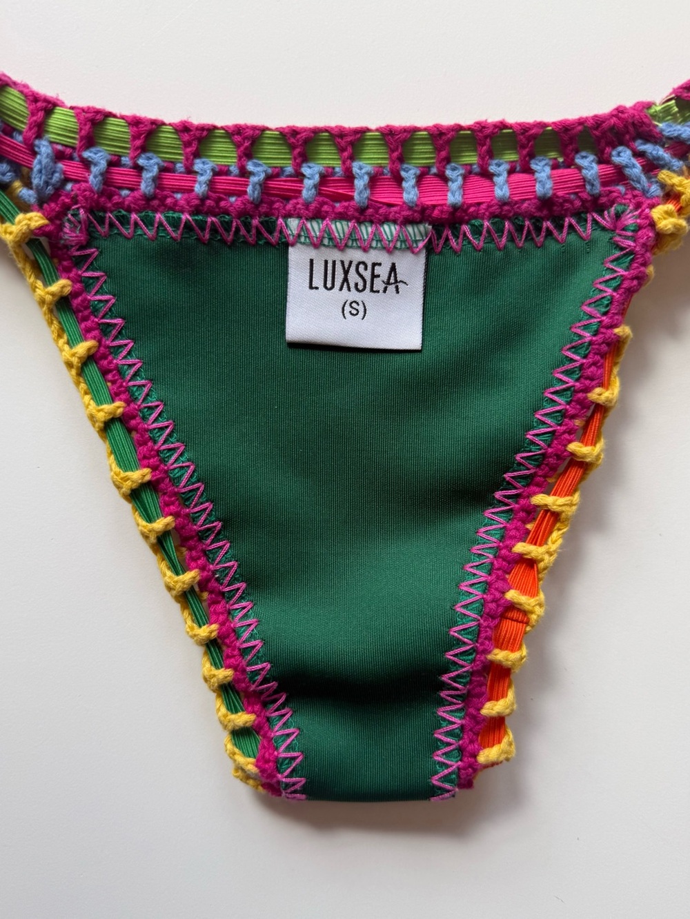 Luxsea Womens Green Crochet Bikini Bottom - Size S - Picture 11 of 16
